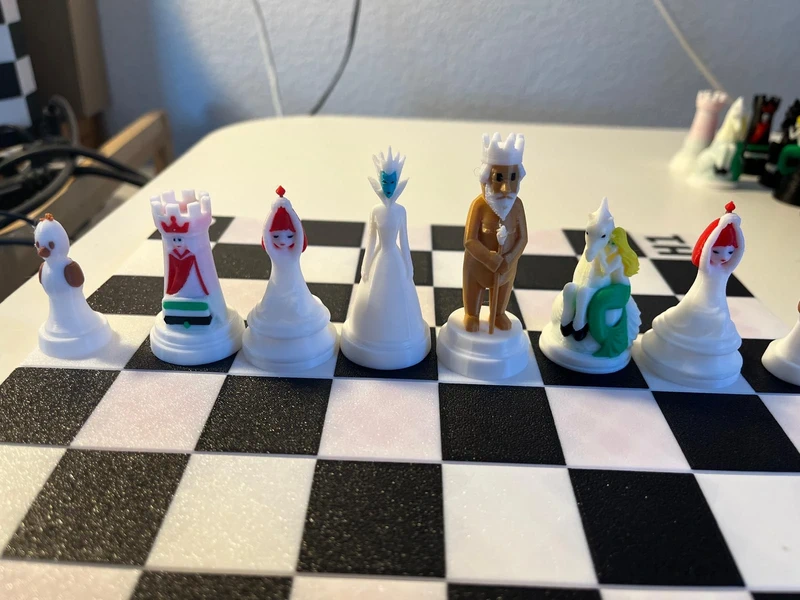 H.C. Andersen themed chess pieces